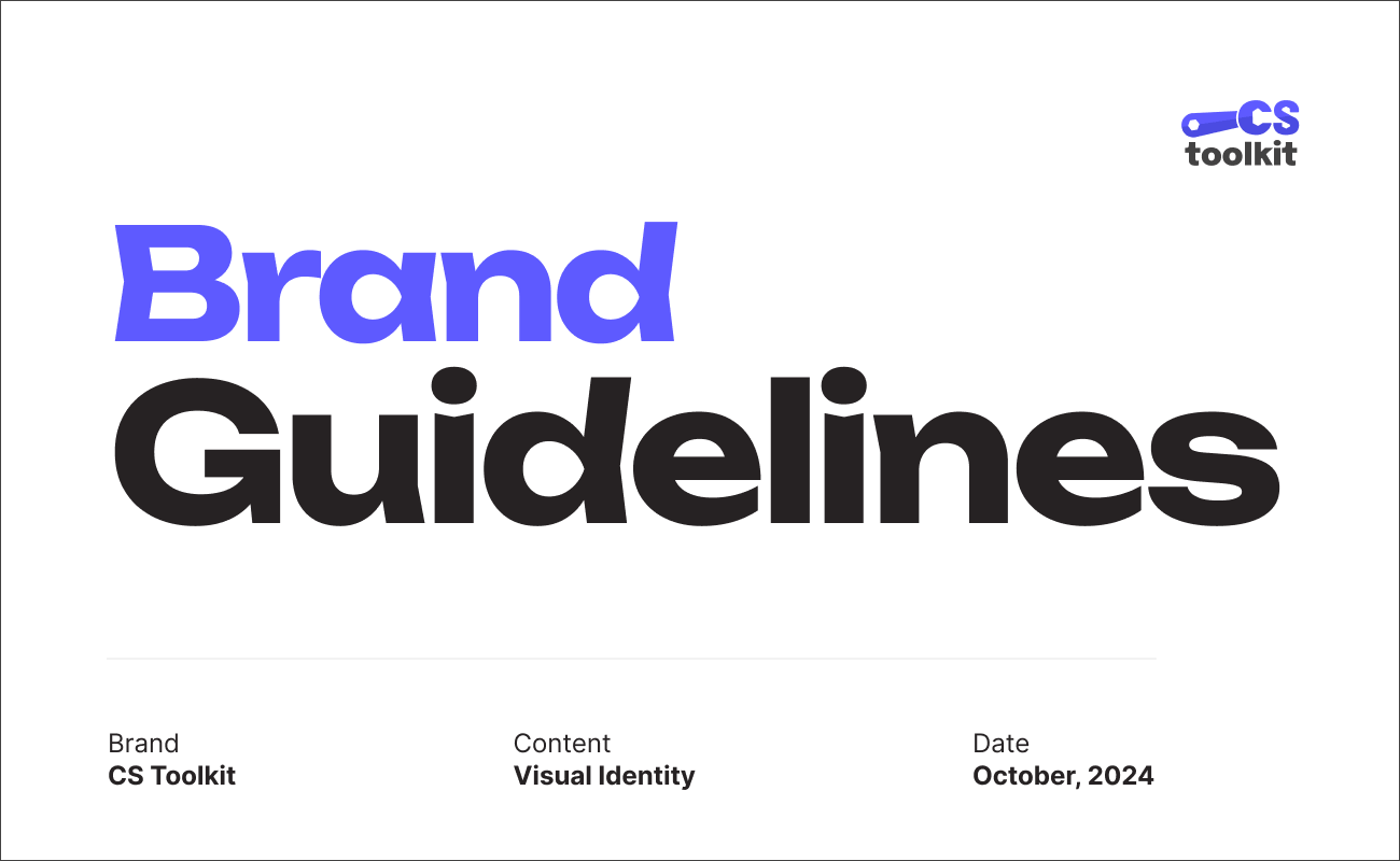 CS Toolkit Branding Guidelines - Cover