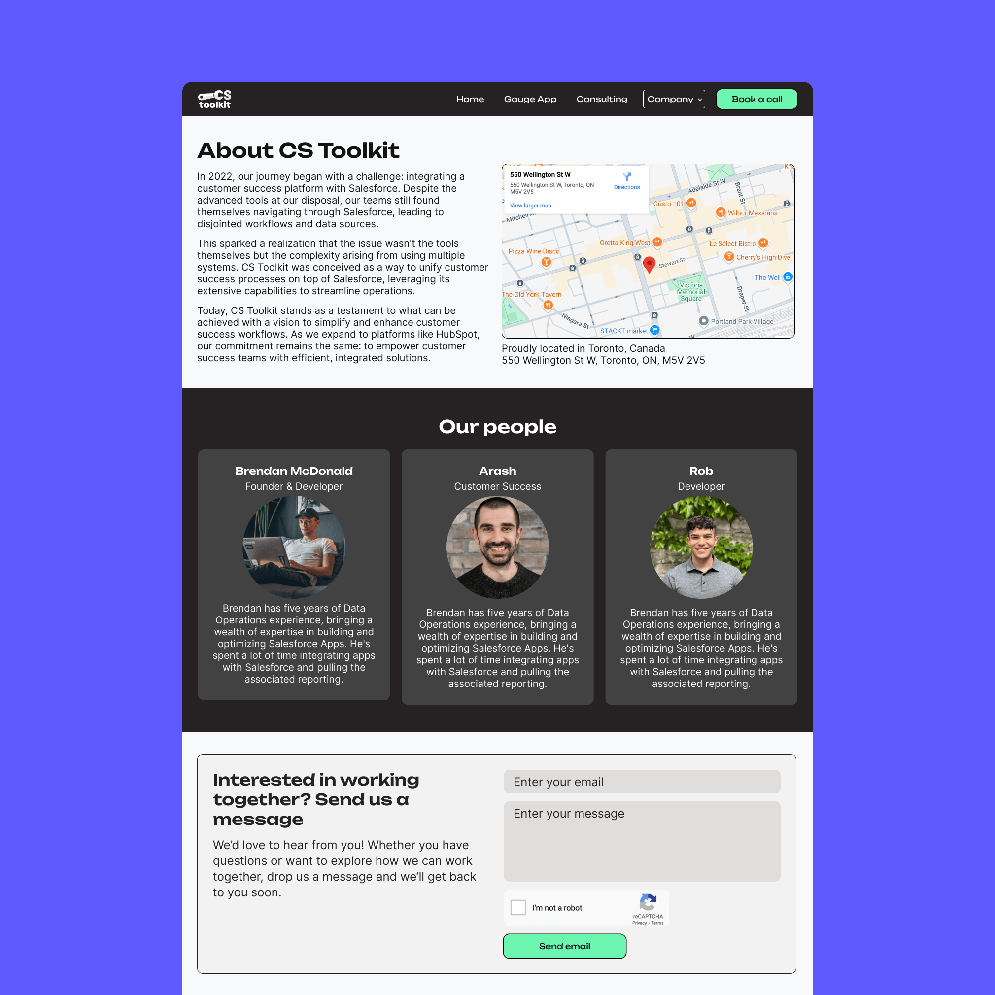 CS Toolkit About Page Screenshot