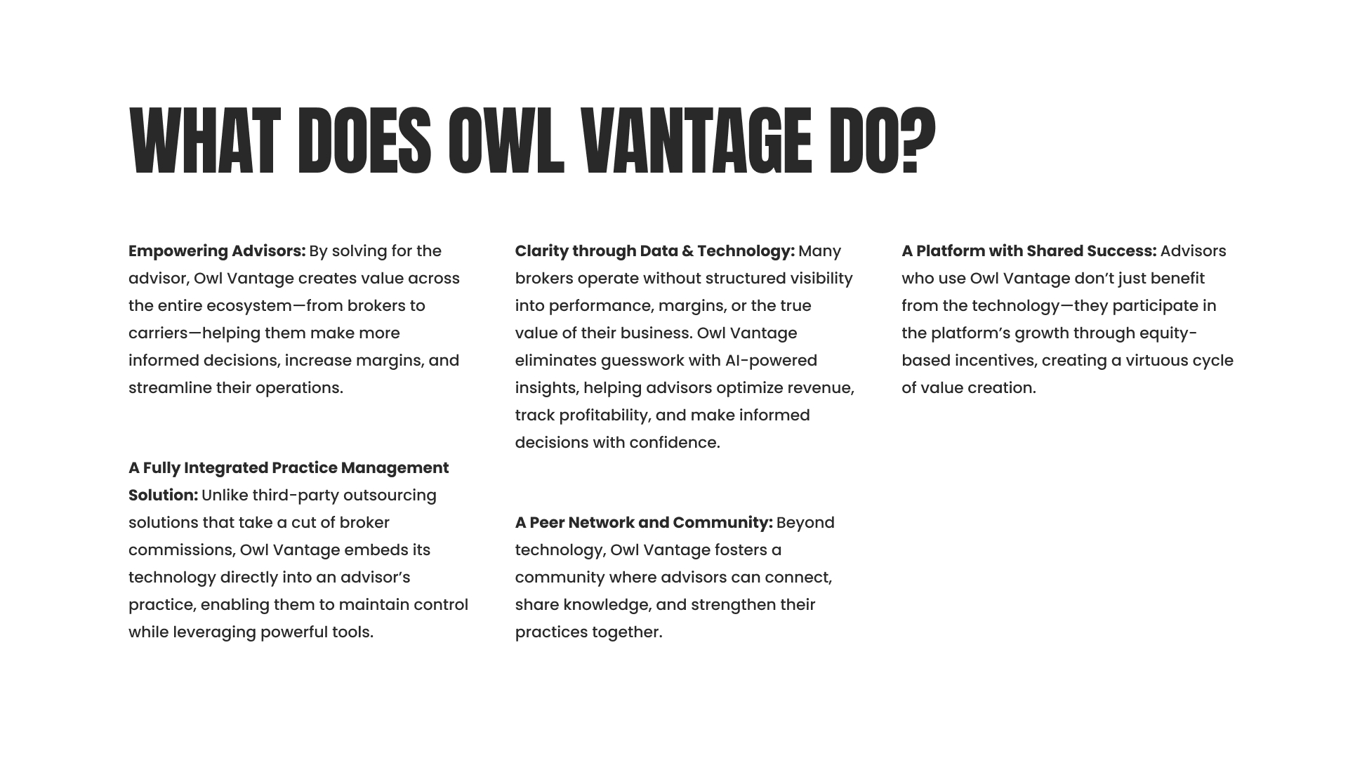04 What does Owl Vantage Do