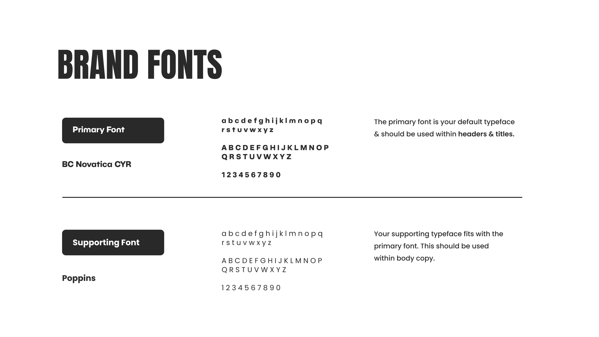 18 Brand Fonts Information